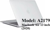 Macbook Case Cover Hoes voor Macbook Air 13 inch 2020 A2179 - A2337 M1 - Laptop Cover - Matte Transparant