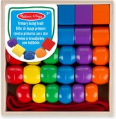 Melissa & Doug Rijgkralen in primaire kleuren - ontwikkelingsspeelgoed - Problemen oplossen - Montessori Speelgoed - Houten kralen voor kinderen - 3+ jaar - Cadeau voor jongens en meisjes