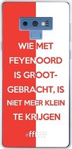 6F hoesje - geschikt voor Samsung Galaxy Note 9 -  Transparant TPU Case - Feyenoord - Grootgebracht #ffffff