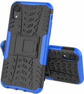 GadgetBay Hybride standaard case shockproof hoesje iPhone X XS - Blauw