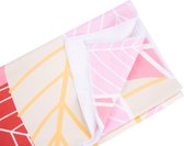 Yoga Handdoek -  antislip - 183x 63 cm - Pink leaves