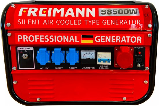 Freimann Aggregaat - Professionele Benzine Generator - 2200 W - 16L - Terugslag Start & Elektrische Start