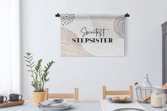 Tapisserie - Tapisserie - Citation - Soeur - Amour - Demi-soeur - 90x60 cm - Tapisserie