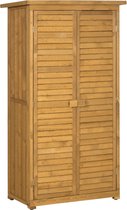 Tuinkast hout - Tuinkast - Opbergkasten met deuren - Tuinhuis - Tuinschuur - Schuur voor gereedschap - 87 cm x 46,5 cm x 160 cm