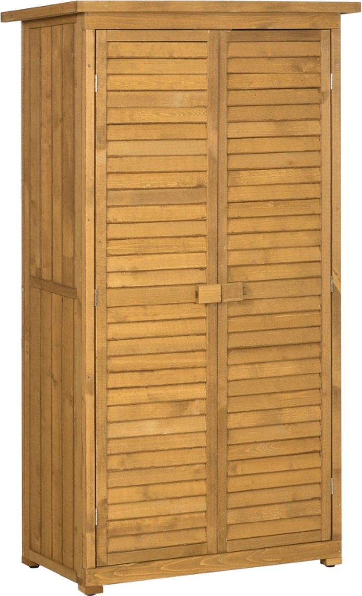 Tuinkast hout - Tuinkast - Opbergkasten met deuren - Tuinhuis - Tuinschuur - Schuur voor gereedschap - 87 cm x 465 cm x 160 cm