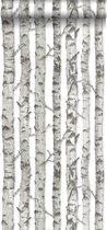 Walls4You behangpapier bomen grijs en wit - 935295 - 53 cm x 10,05 m