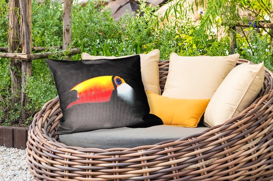 Coussins d'extérieur - Jardin - Toucan - Vogel - Bec - 50x30 cm