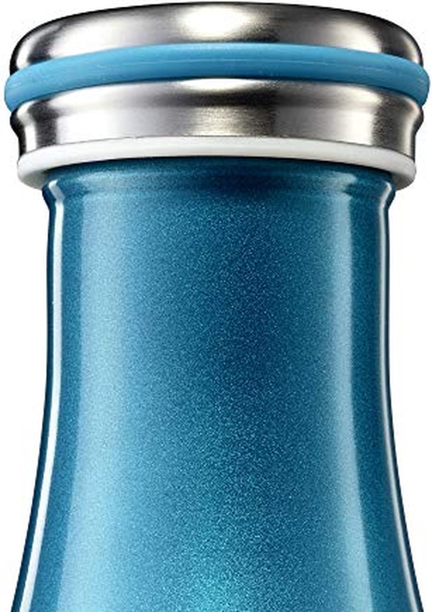 Thermosfles thermosfles voor warme en koude dranken van dubbelwandig roestvrij staal 0 5 l waterblauw