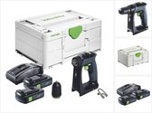 Festool CXS 18 accuschroefboormachine 18 V 40 Nm borstelloos + 2x accu 3.0 Ah + lader + systainer