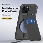 Dux Ducis Rafi II Mag adapté à Apple iPhone 15 Plus Noir adapté à MagSafe et porte-carte RFID