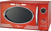 Melissa 16330129 - Micro-ondes électronique avec grill, 23L, 800 W, rouge métallique