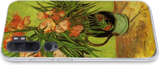 Xiaomi Mi Note 10 - Vase nature morte avec lauriers roses et livres - Vincent van Gogh - Coque de téléphone en Siliconen
