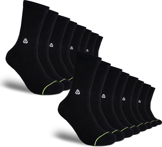 FLINCK Pro Sportsokken Essentials (8-Pack) Zwart - Maat 39-41 - Superieure Kwaliteit - Unisex - Naadloos Ontwerp voor Crossfit, Hardlopen, Fitness, Fietsen en meer