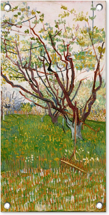 Tuinposter Bloeiende boomgaard - Vincent van Gogh - 30x60 cm - Tuindoek - Buitenposter