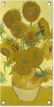 Tuinposter Zonnebloemen - Vincent van Gogh - 30x60 cm - Tuindoek - Buitenposter