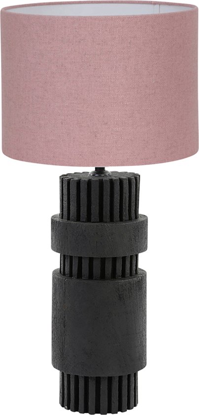 Light and Living tafellamp - roze - hout - SS102318