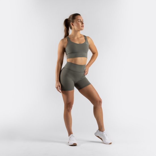 ZEUZ Korte Sport Legging Dames High Waist - Sportkleding & Sportlegging Squat Proof voor Fitness & Crossfit - Hardloopbroek, Yoga Broek - 70% Nylon & 30% Elastaan - Groen - Maat XS van ZEUZ — afbeelding 4