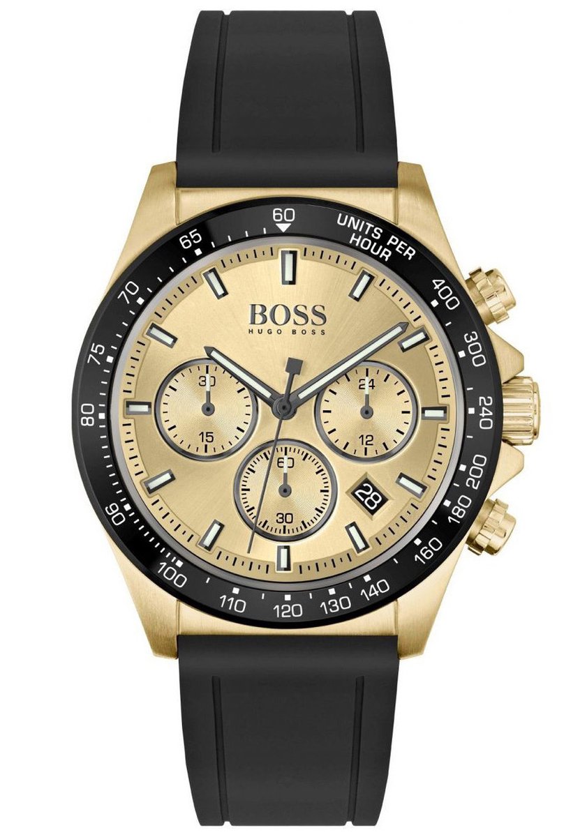 Hugo Boss Hero 1513874 Horloge - Rubber - Zwart - Ø 44 mm