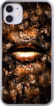 Geschikt voor iPhone 11 hoesje - Vrouw - Lippen - Koper - Siliconen Telefoonhoesje