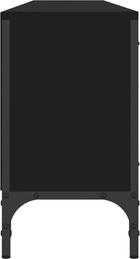Meuble TV vidaXL - Meuble TV avec tiroir 200 x 25 x 44 cm, finition bois noir