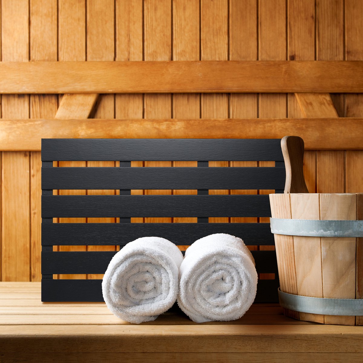badmat bamboe - 54 x 36 cm - antislip - sneldrogend - douche - badkuip — cadeau in Wonen & Interieur - foto 3