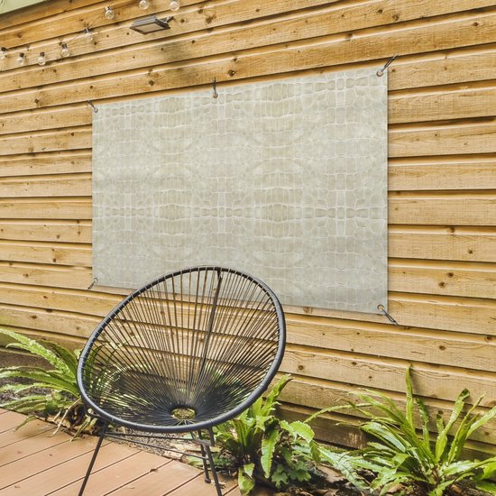 Affiche de jardin Cuir - Structure - Peau d'animal - 130x80 cm - Décoration murale extérieure - Affiche de jardin - Toile de jardin - Affiche de clôture - Peinture de jardin