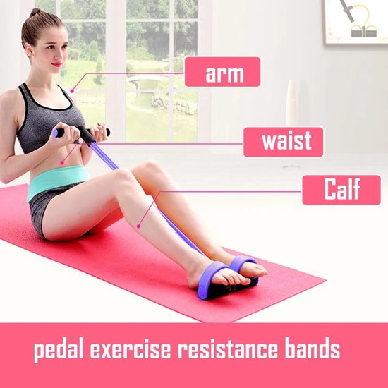 Bandes De Résistance Fitness Multifonction – 4 Niveaux De Tension, Poignées Antidérapantes, Compacte – Pour Maison, Bureau, Voyage