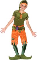 Groen en oranje bos elf kostuum voor jongens