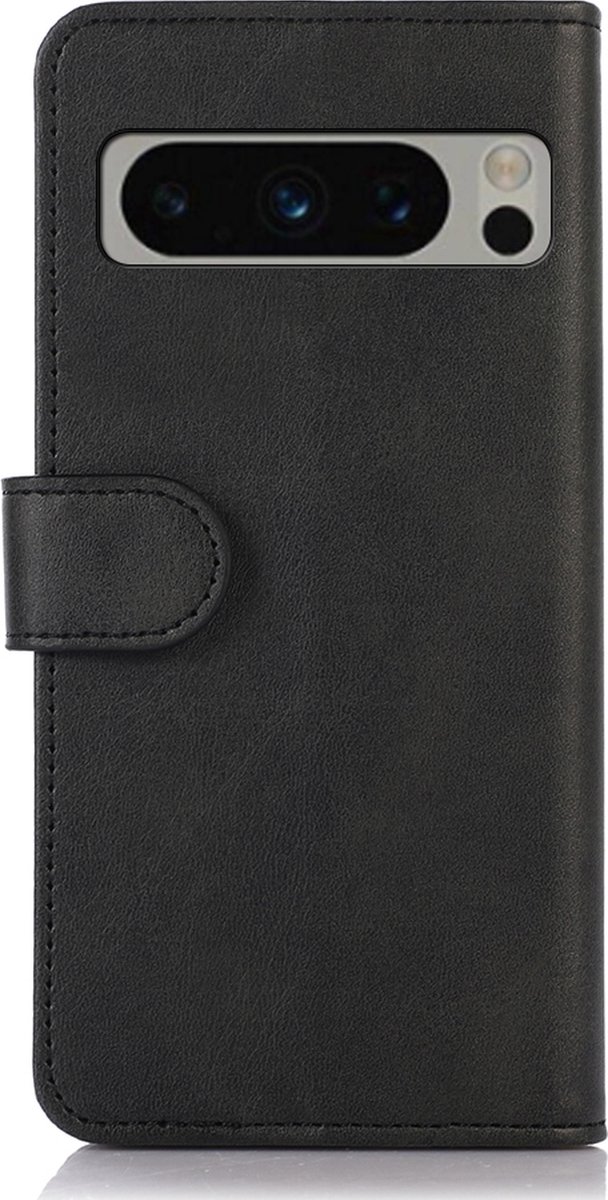 Mobigear Telefoonhoesje geschikt voor Google Pixel 8 Pro Hoesje | Mobigear Wallet Bookcase Portemonnee | Pasjeshouder voor 3 Pasjes | Telefoonhoesje voor Pinpas / OV Kaart / Rijbewijs - Zwart
