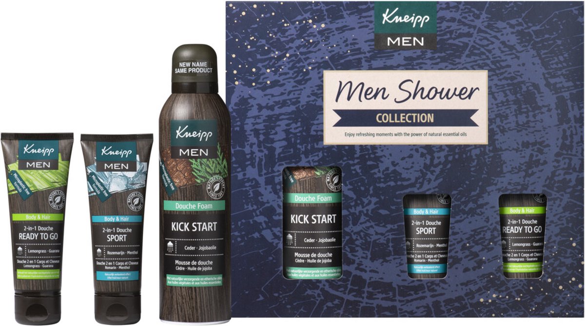 Goedkoopste 4x Kneipp Luxe Geschenkset Men Shower Collection 3 stuks