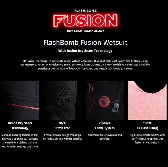 Foto: Rip curl dames flashbomb fusion 4 3mm ritssluiting vrij wetsuit 1