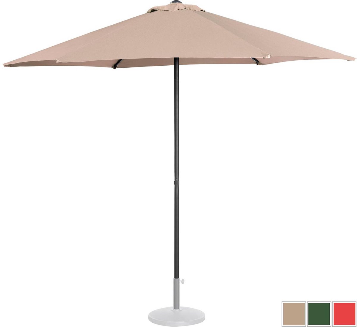 Uniprodo Parasol groot - crèmekleurig - zeshoekig - Ø 270 cm