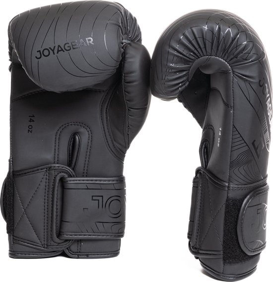 Joya Kickbokshandschoen Gold Falcon - Leer - Zwart - 16 oz