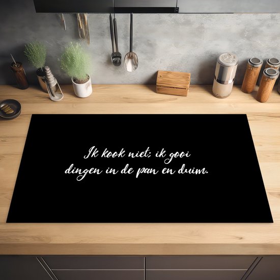 DarHaus Inductie Beschermer 90x52 cm - Kookplaat Beschermer voor Inductiekookplaat - zwarte vrouw