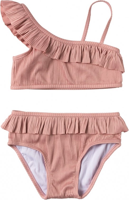 Your Wishes Rib | Perla bikini meisjes roze | Bikini meisjes maat 98/104