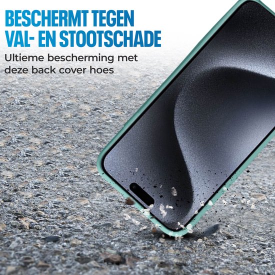 Coque iPhone 15 Plus - Coque arrière - Cordon - Softcase - Flexible - Siliconen - Vert menthe