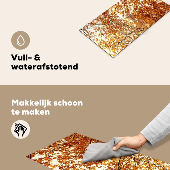 KitchenYeah® Inductie beschermer 30x52 cm - Boom - Herfstbladeren - Seizoenen - Landelijk - Kookplaataccessoires - Afdekplaat voor kookplaat - Inductiebeschermer - Inductiemat - Inductieplaat mat