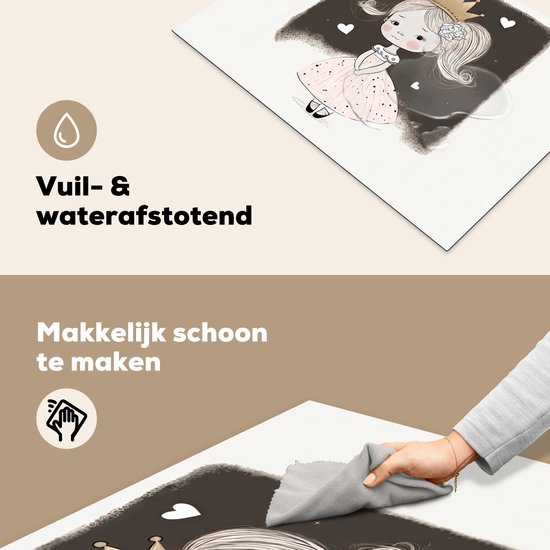 Inductieplaat Beschermer - Drie Roze Gerbera Bloemen Op Een Rij Tegen Zwarte Achtergrond 60x52 Cm 2 Mm Dik Inductie Beschermer Van Vinyl