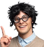 Boland - Partybril Nerd Zwart - Volwassenen - Grappig en Fout - Grappig - Fout