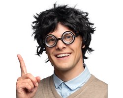 Boland - Partybril Nerd Zwart - Volwassenen - Grappig en Fout - Grappig - Fout