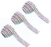 BamBella® - Plak lint Grote strass steentjes 1.2 meter glitter plakband zelfklevend