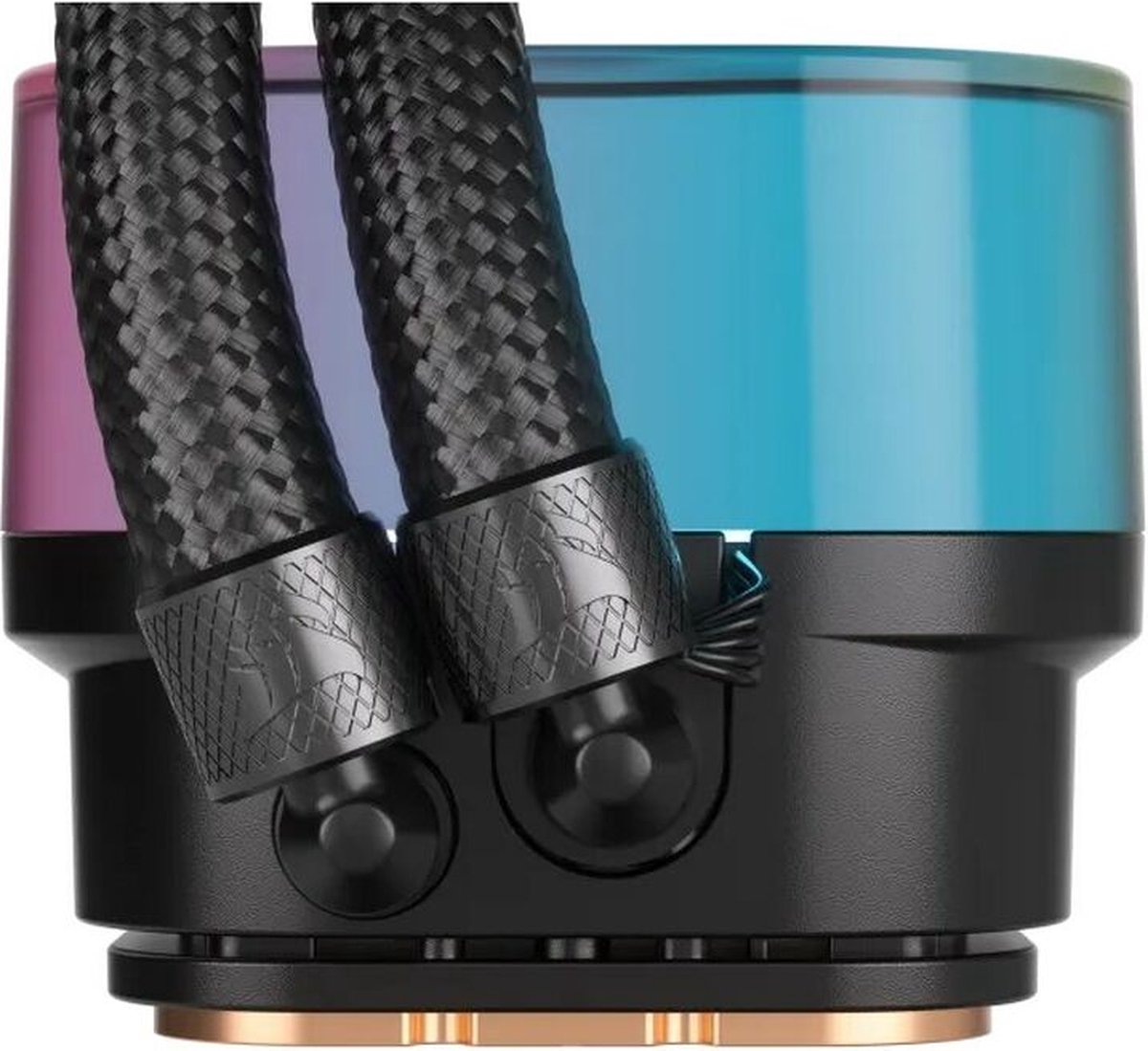 CORSAIR iCUE LINK H100i RGB - Vloeistof-koelsysteem - afmeting radiator: 240 mm - voor Intel LGA 1700 1200 115x 2066 2011-3 2011 - AMD AM5 AM4 - 2x QX120 RGB fans - 1x iCUE LINK System Hub - aluminium koper - zwart