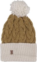 Egos Copenhagen | Muts | Hat cable knit - White Gold Brown