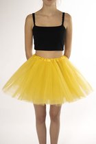 KIMU® Tutu Geel Tule Rokje - Maat XS S - 140 146 152 158 164 - Gele Petticoat Rok Dames - Onderrok Ballerina Meisje Sneeuwwitje Festival