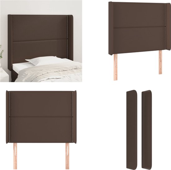 vidaXL Hoofdbordkussen 90 cm kunstleer bruin, hoofdbord kussen, kussen hoofdbord, hoofdbord bed kussen, hoofdeinde kussen, kussen hoofdeinde bed