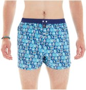 McAlson Wijde boxershort - Blue - maat L (L) - Heren Volwassenen - 100% katoen- M4954-L