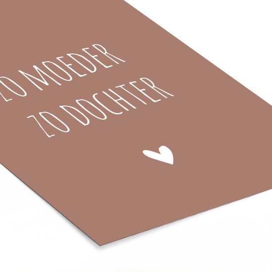 Cadre photo avec affiche - Telle mère, telle fille - Fille - Maman - Proverbes - Citations - 60x90 cm - Cadre pour affiche