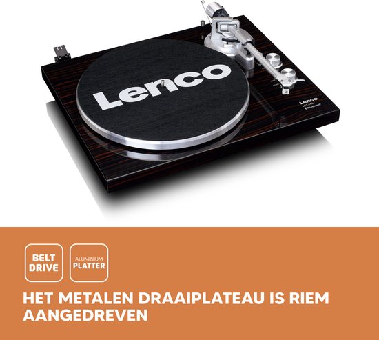 Lenco Platenspeler met Bluetooth - LBT-188WA - Bruin — afbeelding 3