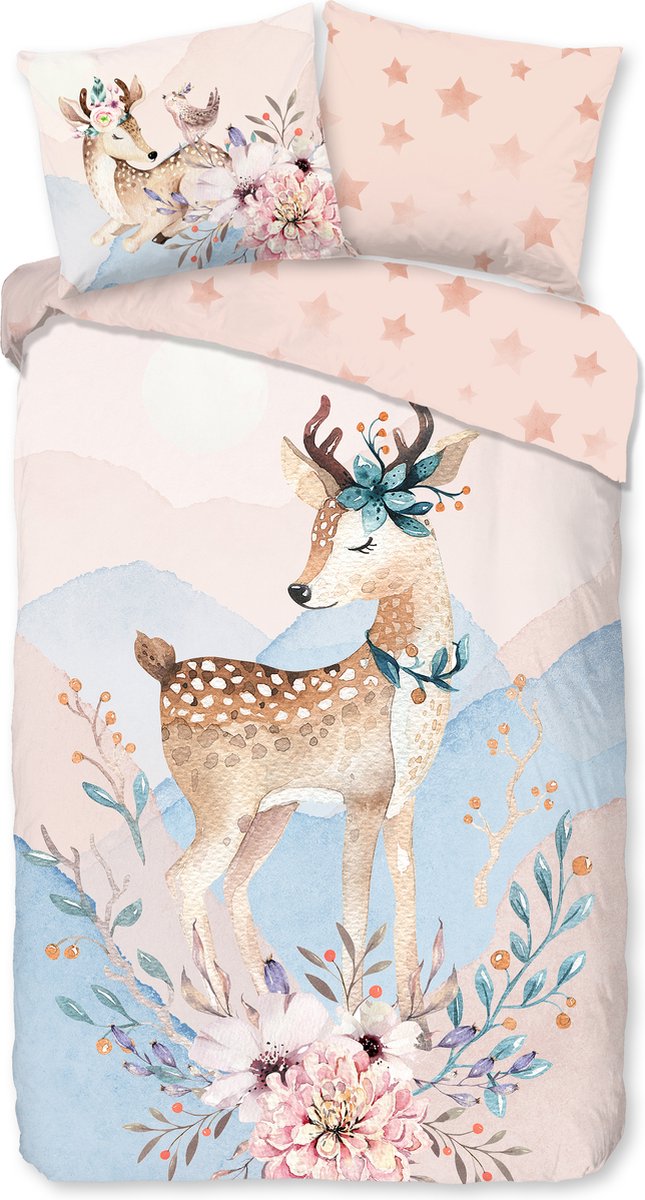 Good Morning dekbedovertrek bambi - Multi - 100% Katoen flanel