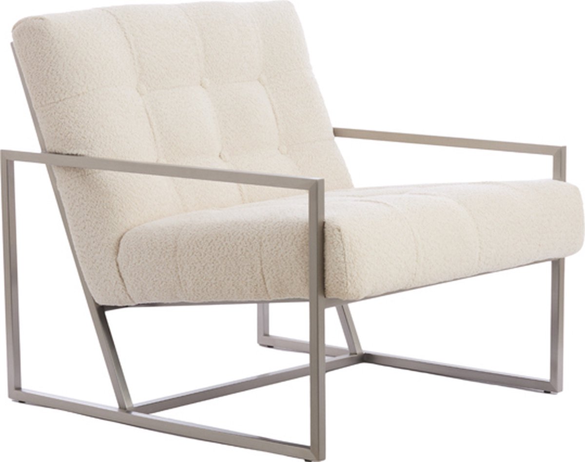 Fauteuil Geneve - Bouclé - Crème